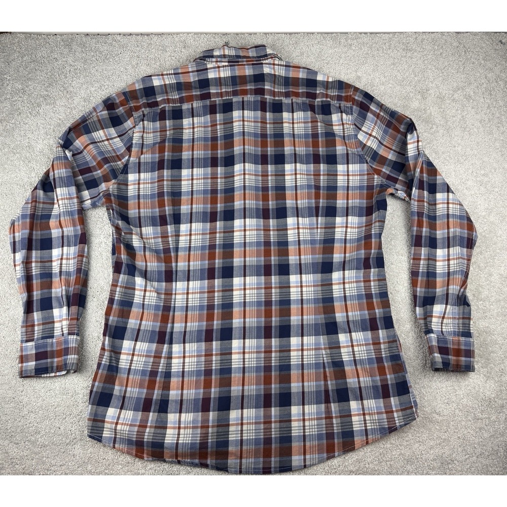 Barbour Plaid Button Down Shirt Blue Red White ~ Long Sleeve Mens XL ~ Pocket - Picture 6 of 16